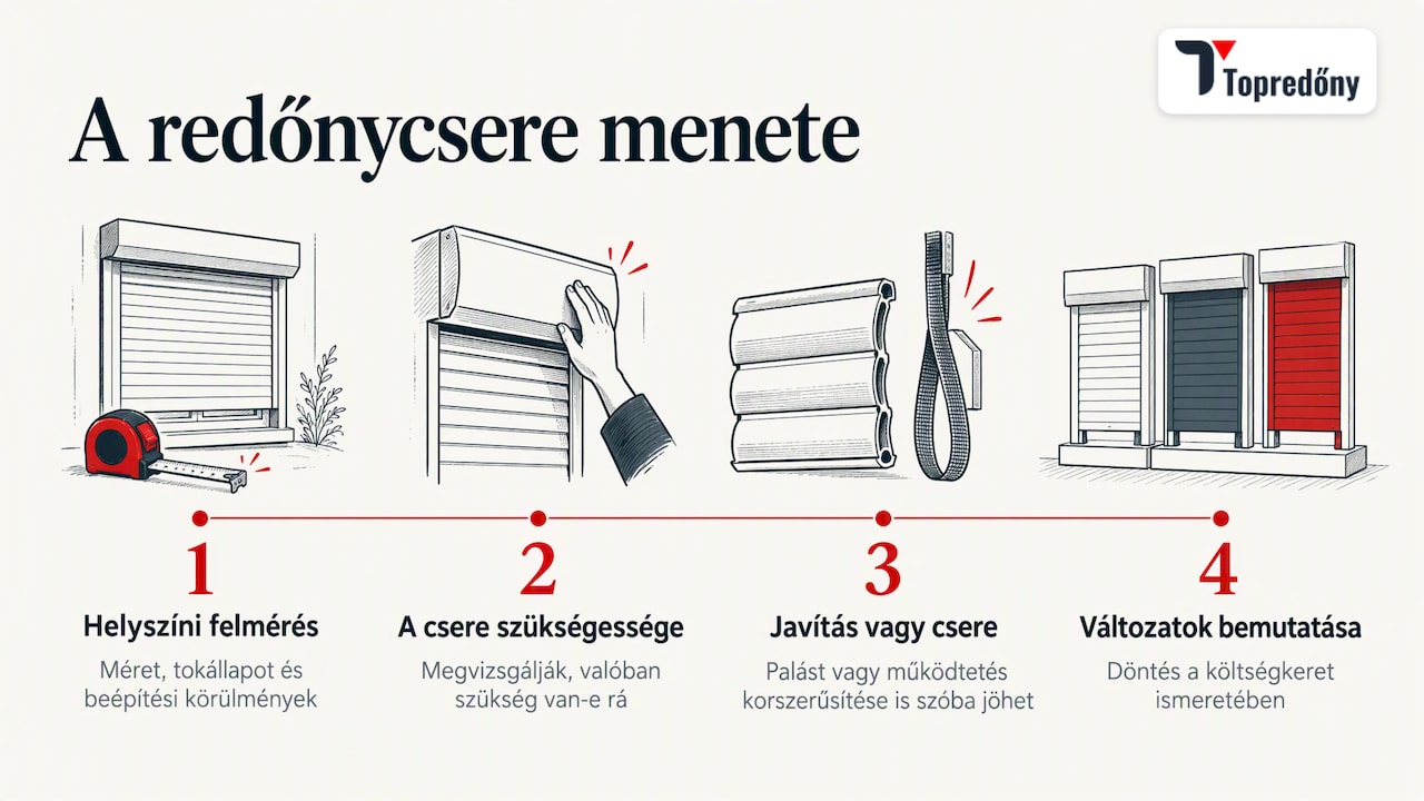 Redőnycsere költsége 2026-ban: mitől függ, mivel számoljon? 2 Szakmai szemmel: mire figyelünk egy redőnycserénél — overview diagram