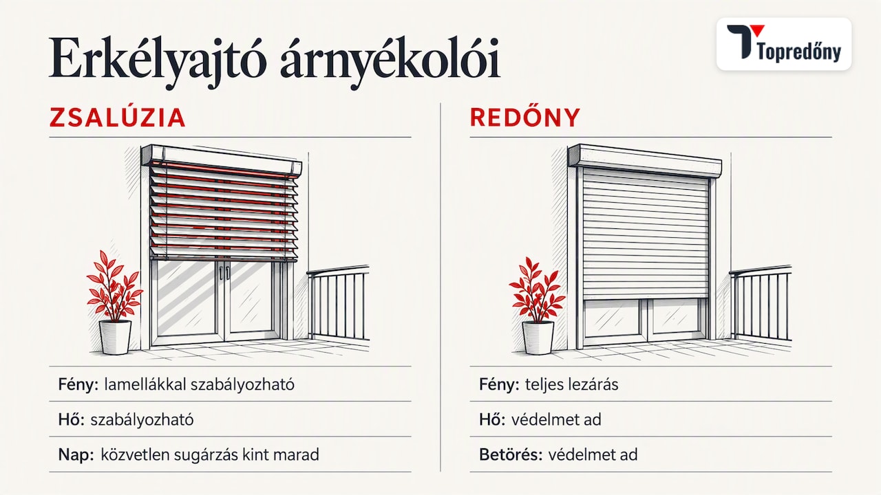 Erkély árnyékolása: bevált ötletek minden erkélytípusra 2 Zsalúzia és redőny fő különbségei az erkélyajtón