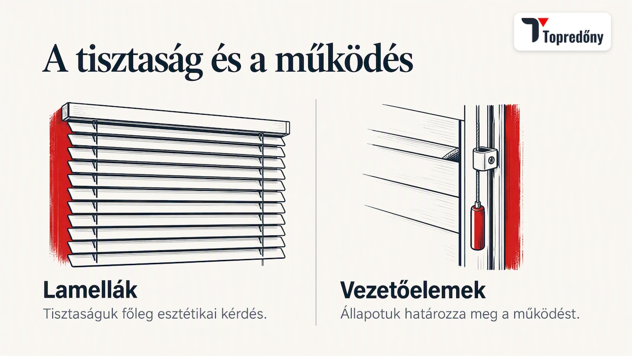 Zsalúzia tisztítása és karbantartása lépésről lépésre 1 Vezetősínek, szalagok és a tok — overview diagram
